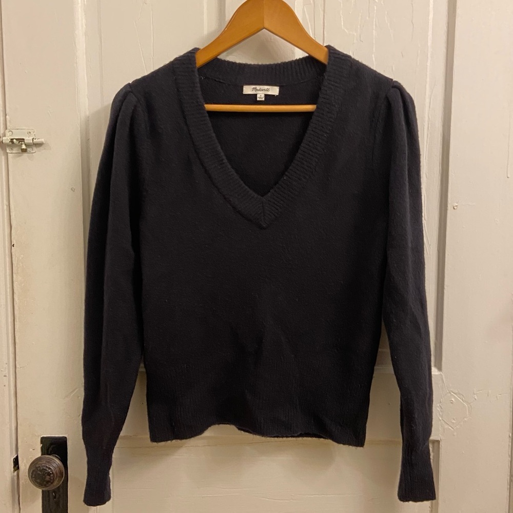 Madewell Black V-Neck Sweater